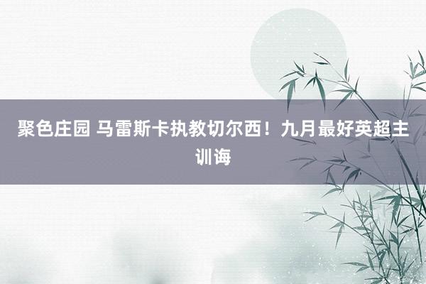 聚色庄园 马雷斯卡执教切尔西！九月最好英超主训诲