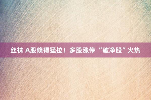 丝袜 A股倏得猛拉！多股涨停 “破净股”火热