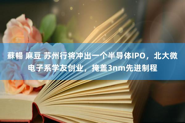 蘇暢 麻豆 苏州行将冲出一个半导体IPO，北大微电子系学友创业，掩盖3nm先进制程