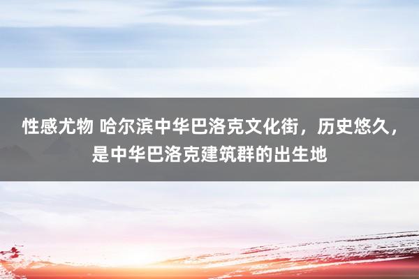 性感尤物 哈尔滨中华巴洛克文化街，历史悠久，是中华巴洛克建筑群的出生地