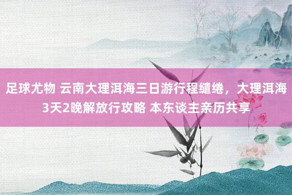 足球尤物 云南大理洱海三日游行程缱绻,大理洱海3天2晚解放行攻略 本东谈主亲历共享