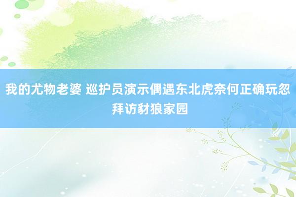 我的尤物老婆 巡护员演示偶遇东北虎奈何正确玩忽 拜访豺狼家园