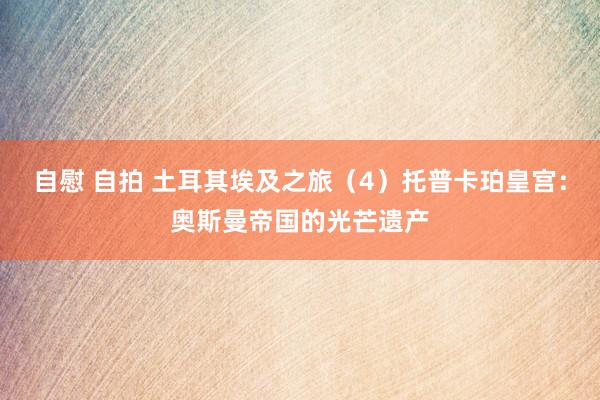 自慰 自拍 土耳其埃及之旅（4）托普卡珀皇宫：奥斯曼帝国的光芒遗产