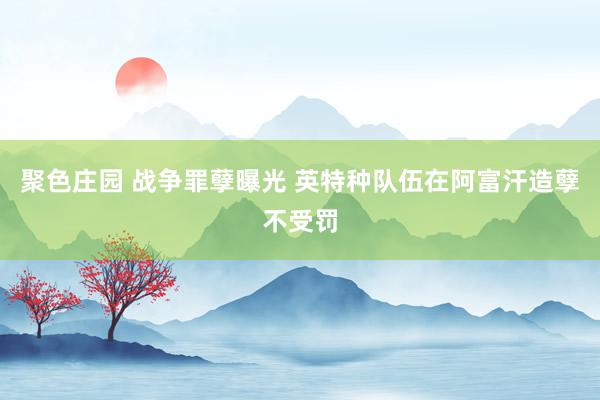 聚色庄园 战争罪孽曝光 英特种队伍在阿富汗造孽不受罚