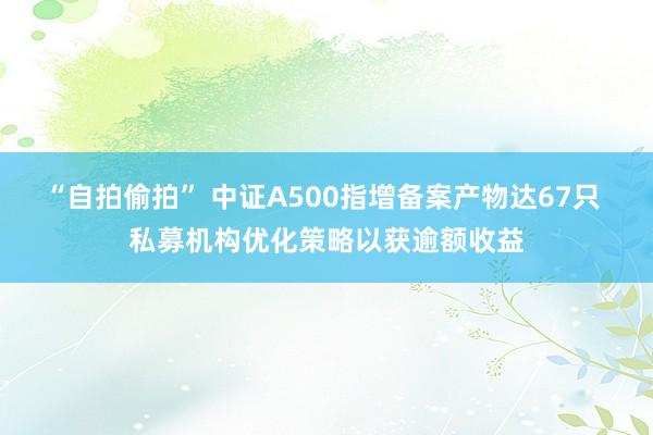 “自拍偷拍” 中证A500指增备案产物达67只 私募机构优化策略以获逾额收益