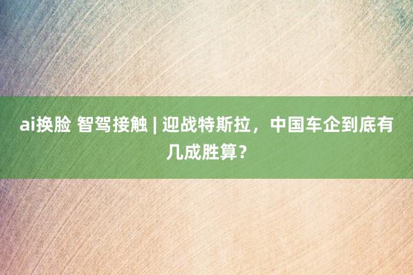 ai换脸 智驾接触 | 迎战特斯拉，中国车企到底有几成胜算？