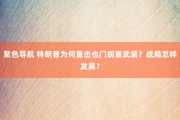 聚色导航 特朗普为何重击也门胡塞武装？战局怎样发展？