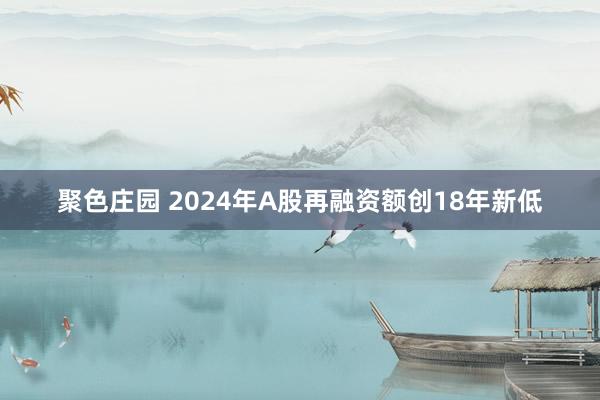 聚色庄园 2024年A股再融资额创18年新低