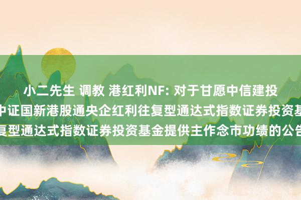 小二先生 调教 港红利NF: 对于甘愿中信建投证券股份有限公司为南边中证国新港股通央企红利往复型通达式指数证券投资基金提供主作念市功绩的公告