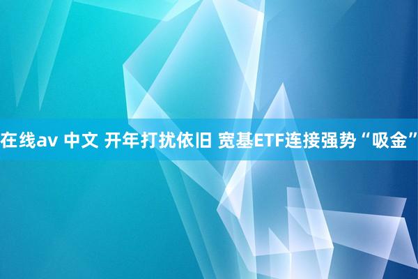 在线av 中文 开年打扰依旧 宽基ETF连接强势“吸金”