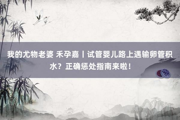 我的尤物老婆 禾孕嘉丨试管婴儿路上遇输卵管积水？正确惩处指南来啦！