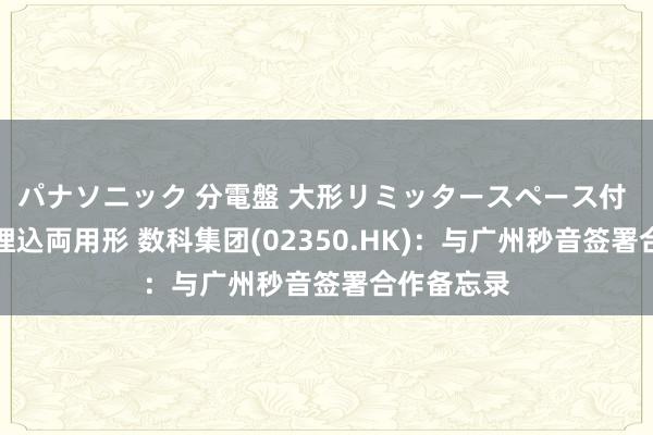 パナソニック 分電盤 大形リミッタースペース付 露出・半埋込両用形 数科集团(02350.HK)：与广州秒音签署合作备忘录