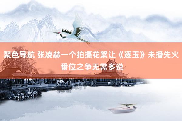 聚色导航 张凌赫一个拍摄花絮让《逐玉》未播先火 番位之争无需多说