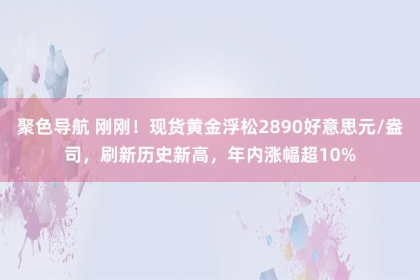 聚色导航 刚刚！现货黄金浮松2890好意思元/盎司，刷新历史新高，年内涨幅超10%