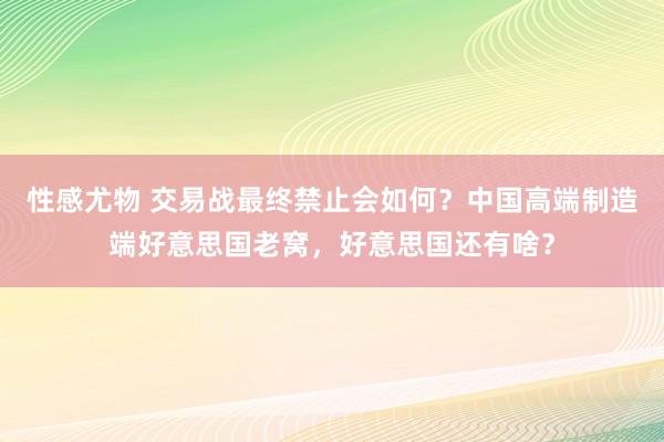 性感尤物 交易战最终禁止会如何？中国高端制造端好意思国老窝，好意思国还有啥？