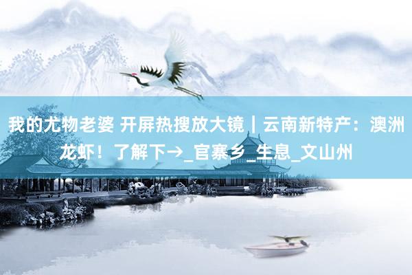 我的尤物老婆 开屏热搜放大镜｜云南新特产：澳洲龙虾！了解下→_官寨乡_生息_文山州