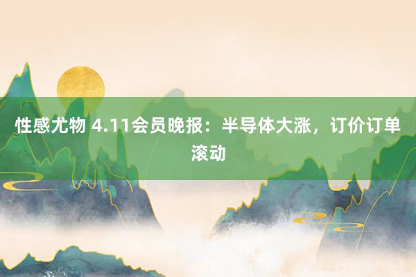 性感尤物 4.11会员晚报：半导体大涨，订价订单滚动