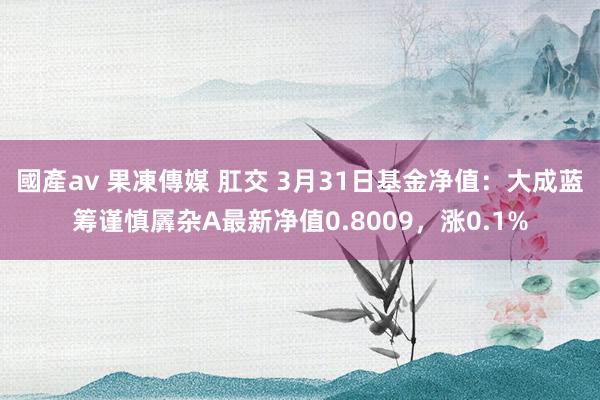 國產av 果凍傳媒 肛交 3月31日基金净值：大成蓝筹谨慎羼杂A最新净值0.8009，涨0.1%