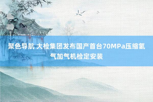 聚色导航 大检集团发布国产首台70MPa压缩氢气加气机检定安装