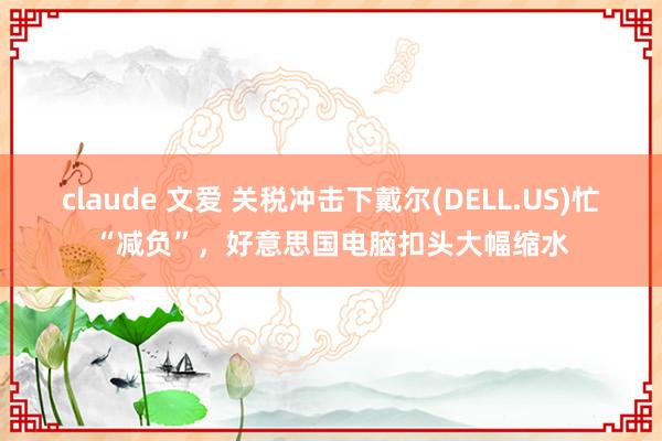 claude 文爱 关税冲击下戴尔(DELL.US)忙“减负”，好意思国电脑扣头大幅缩水