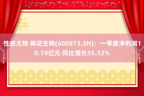 性感尤物 梅花生物(600873.SH)：一季度净利润10.19亿元 同比增长35.52%