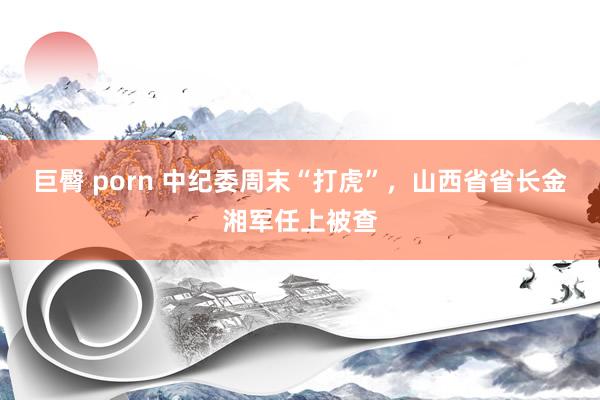 巨臀 porn 中纪委周末“打虎”，山西省省长金湘军任上被查